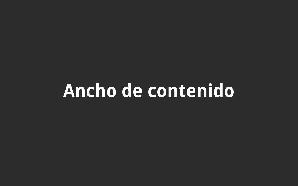 Ancho de contenido